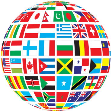 Globo Del Mundo Banderas - Globe Flags Of The World (400x400), Png Download
