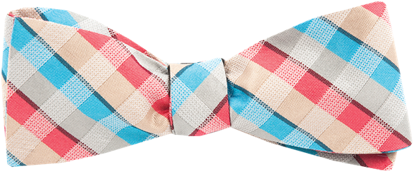 The Illeana Bow Ties - Plaid (600x436), Png Download