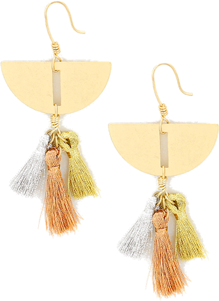 Kelly Earrings In Metallic - Earrings (696x697), Png Download