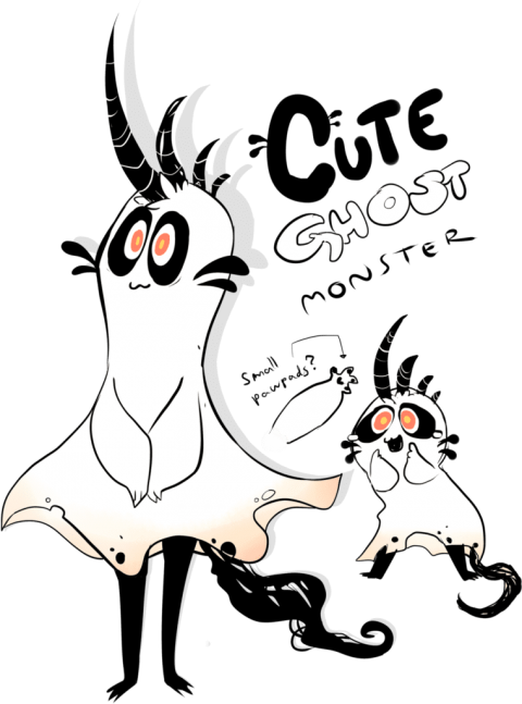 Free Png Download Cute Ghost Art Png Images Background - Cute Ghost Art (480x647), Png Download