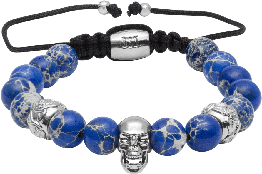 White Gold Skull - Bracelet (1024x1024), Png Download