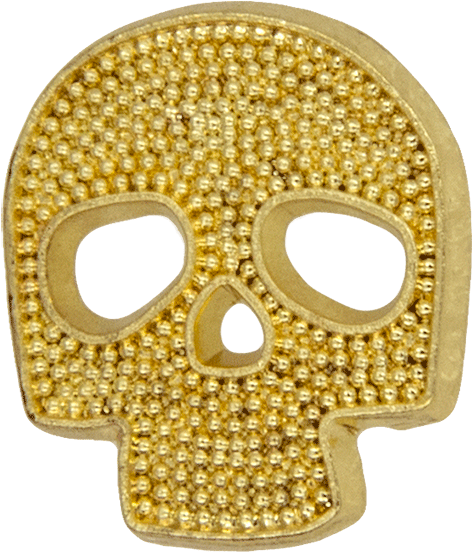 Mini Skull Pin , Gold - Face Mask (600x600), Png Download