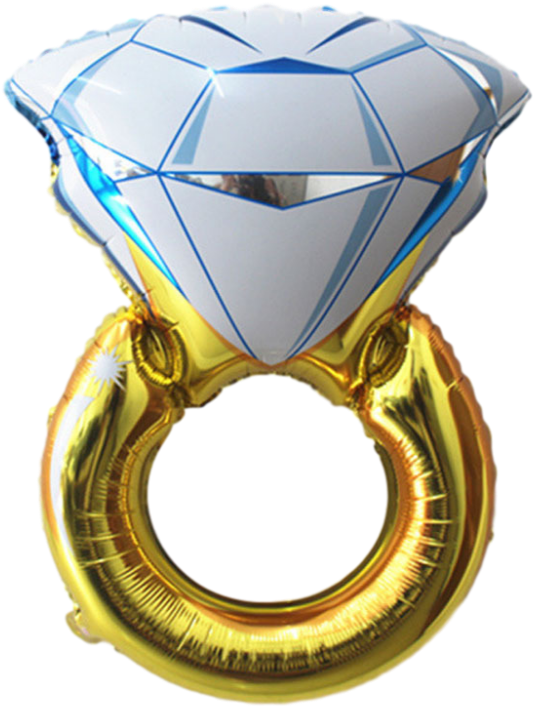 Huge Engagement Ring Balloon Canada Bachelorette - Balão Anel De Noivado (800x800), Png Download