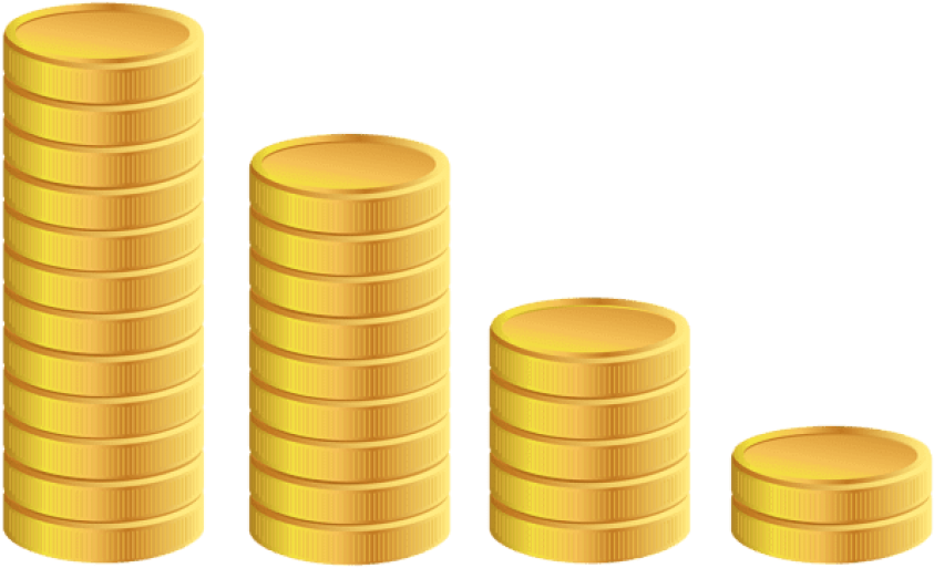 Free Png Download Gold Coins Transparent Clipart Png - Plastic (850x515), Png Download