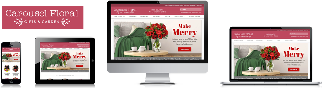 Carousel Floral Case Study Banner - Led-backlit Lcd Display (1200x300), Png Download