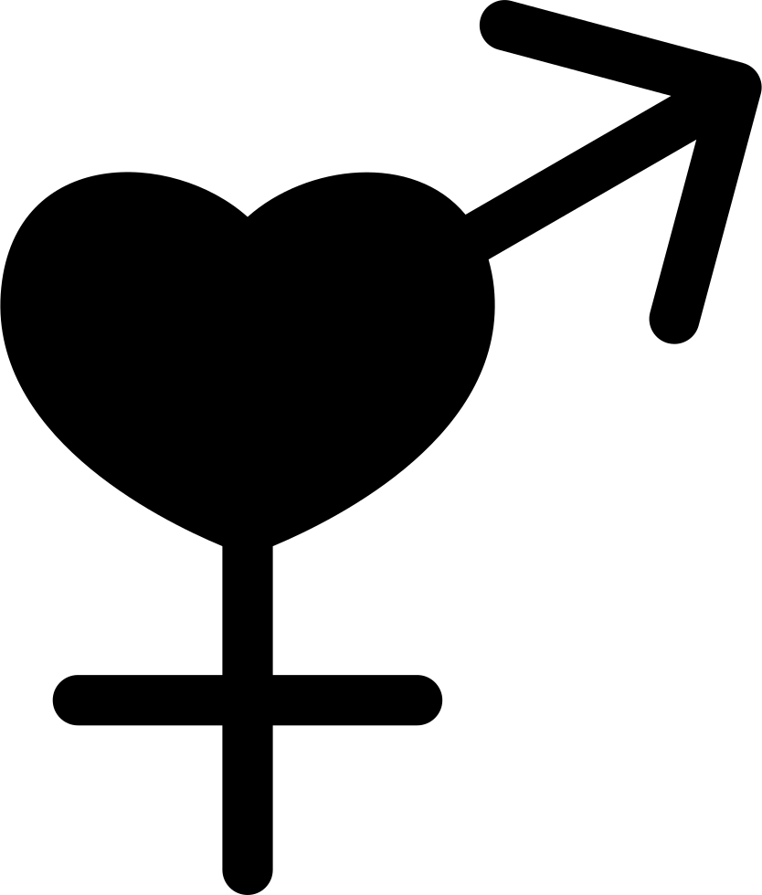 Heart With Female And Male Signs Comments - Signo De Femenino Y Masculino (834x980), Png Download