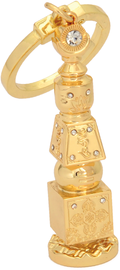 15639 5 Element Pagoda Keychain - Bronze Sculpture (479x970), Png Download