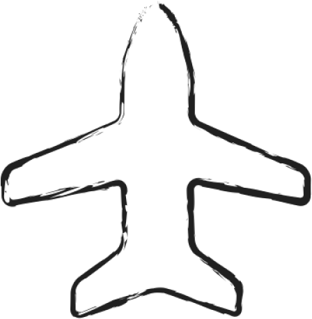 Drawn Airplane Doodle - Cross (640x480), Png Download