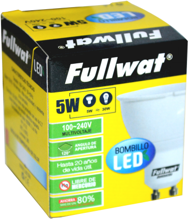 Led Gu10 5w Caja - Carton (660x659), Png Download