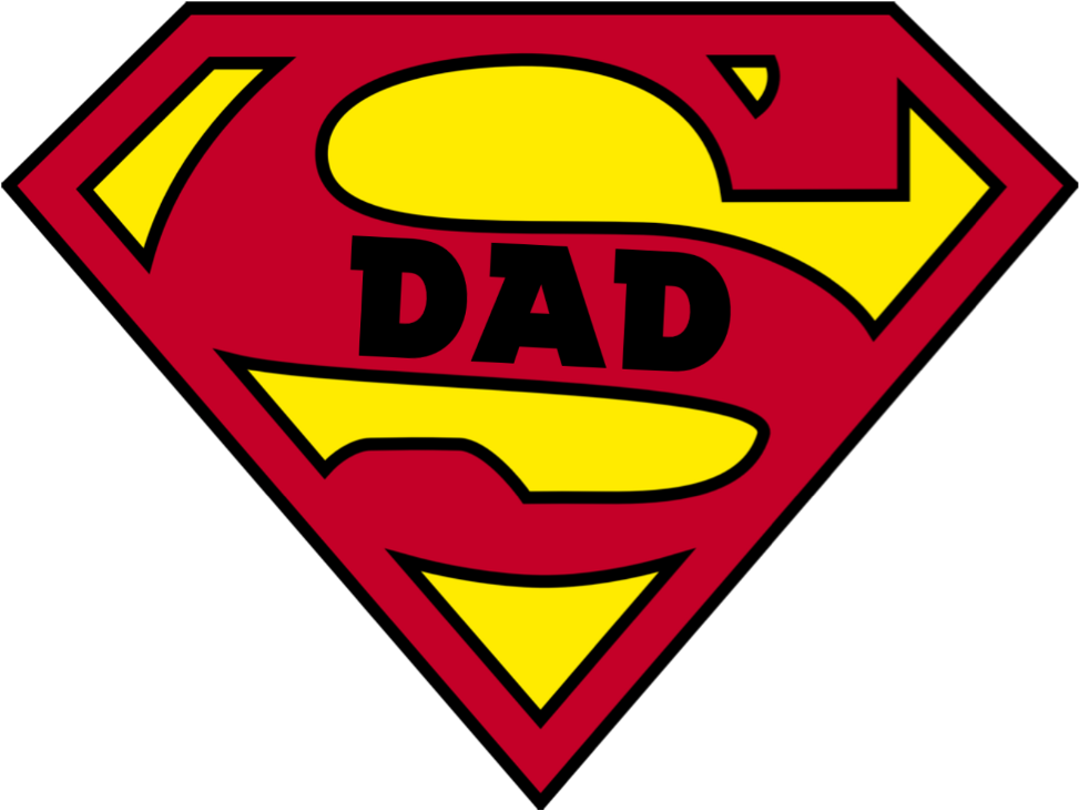 Dad Sticker - Super Man (1024x786), Png Download