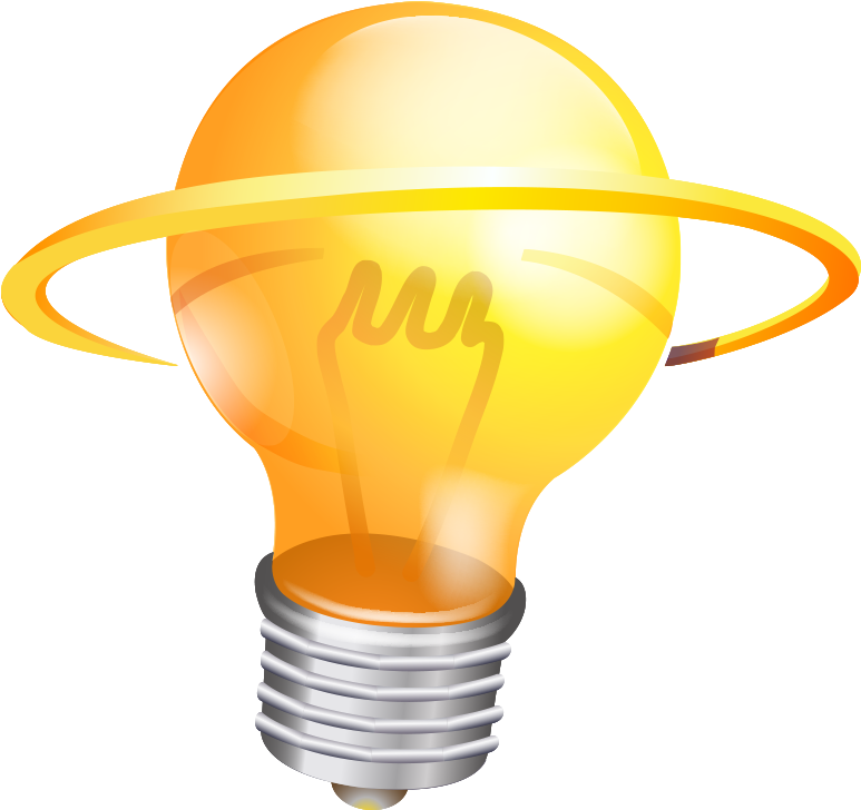 Bombilla De Incandescente Color Amarillo La L - Incandescent Light Bulb (1181x1181), Png Download