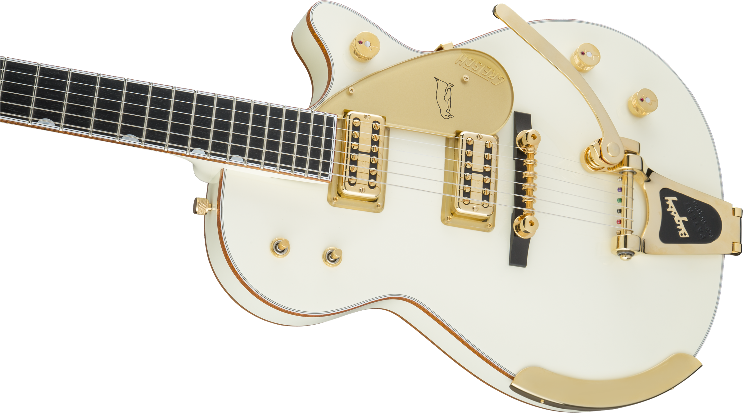 G6134t-58 Vintage Select '58 Penguin™ With Bigsby®, - Gretsch White Falcon G6136t Wht Players Edition (2400x1339), Png Download