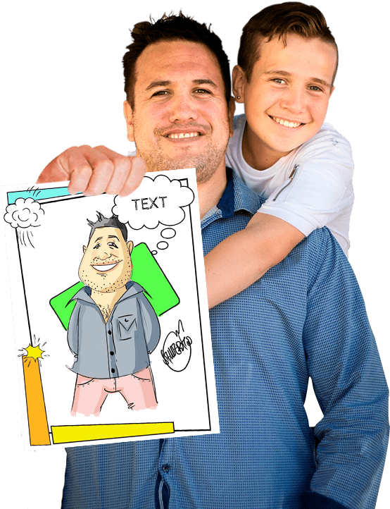 Una Caricatura Personalizada Para Tu Padre - Caricatura De Un Papa (595x842), Png Download