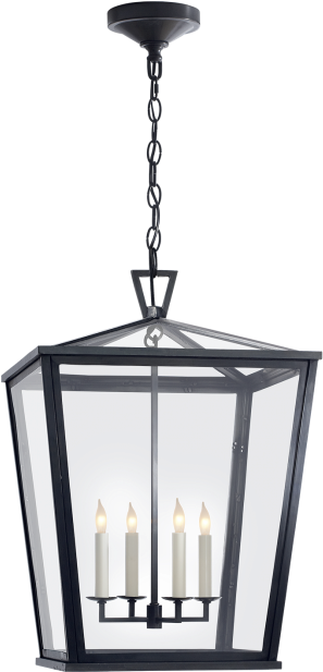 Darlana Medium Hanging Lantern Front Porch - Visual Comfort Darlana Outdoor Hanging Lantern E.f. (628x628), Png Download