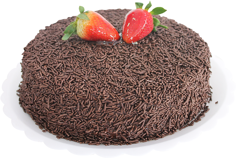 Brigadeiro Com Morango - Chocolate Cake (1000x667), Png Download