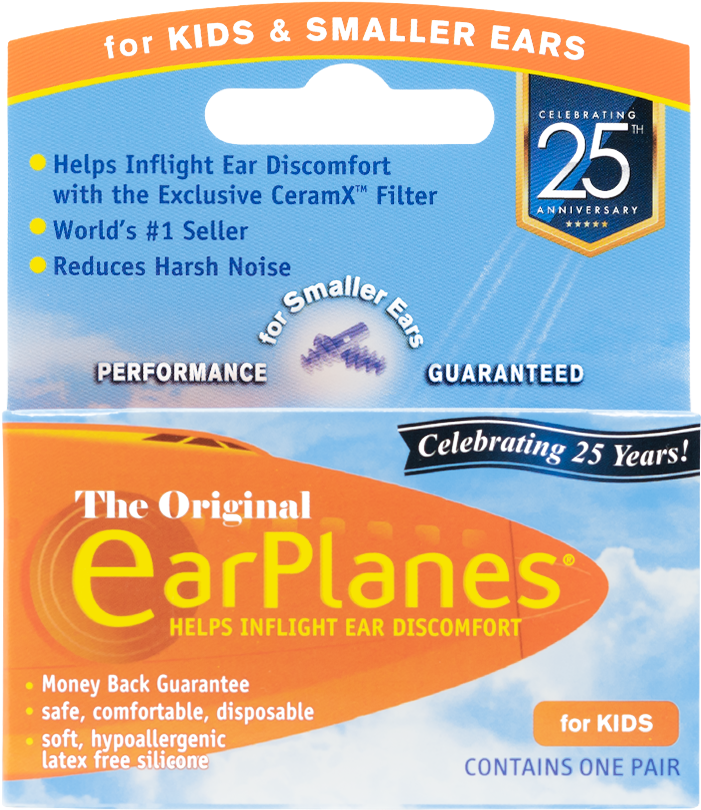 Front Of Earplanes Children In-flight Earplugs Packaging - Earplane (1080x1080), Png Download