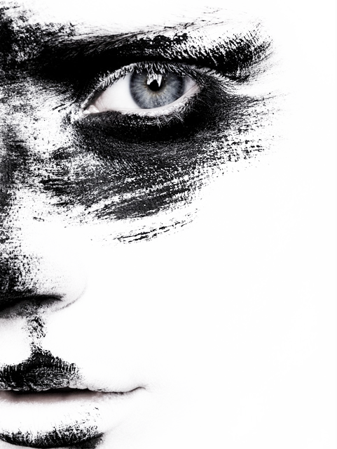 Face Art, 3 Face, Art Faces, Portrait Photography, - Feeling Too Much Is A Curse (481x639), Png Download