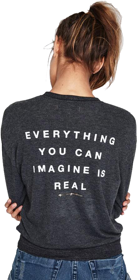 Spiritual Gangster Women's Rainbow Patch Crewneck Vintage - Girl (960x960), Png Download