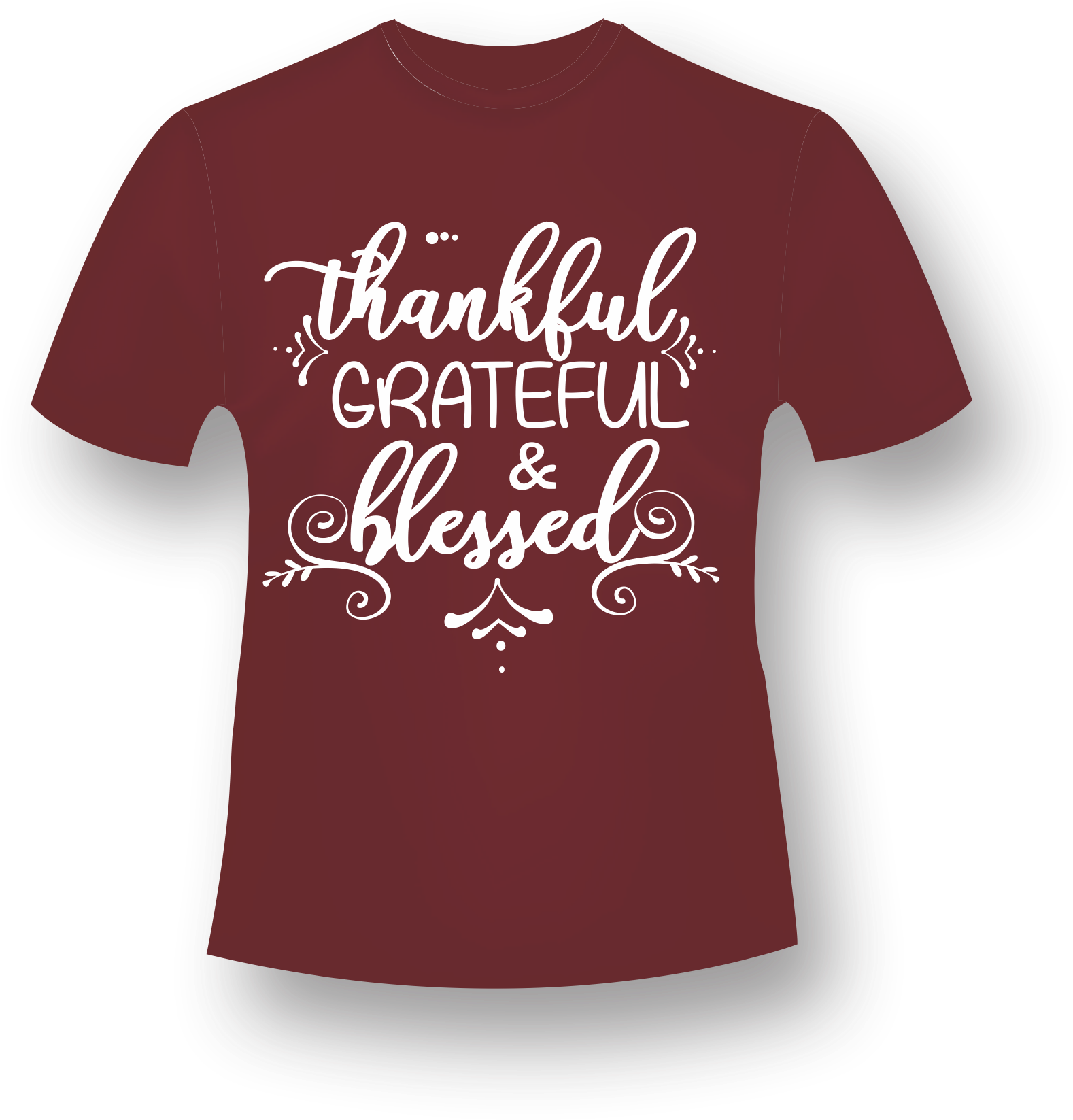 Thankful, Grateful And Blessed - Active Shirt (1800x1842), Png Download