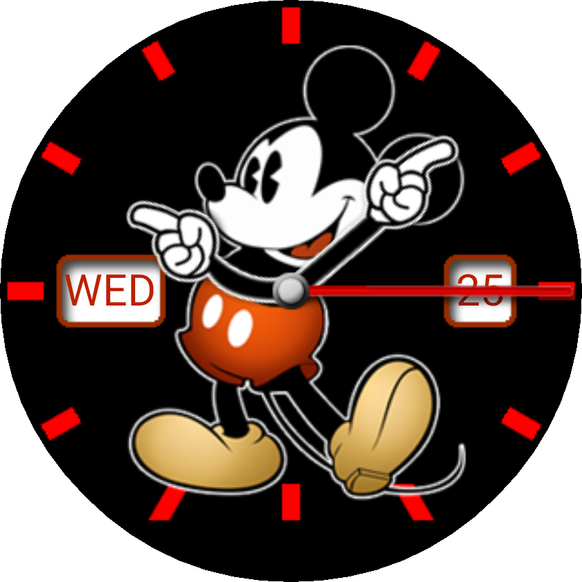 Mickey Dark Gwr Watch Face Preview (840x840), Png Download