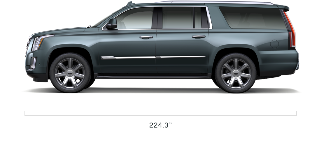 Escalade Esv - Grey Cadillac Escalade 2018 (1118x498), Png Download
