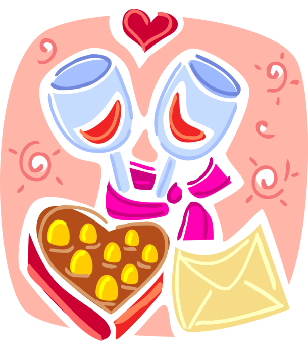 Vector Illustration Of Valentine's Day Sentimental - Celebration Clip Art (610x700), Png Download