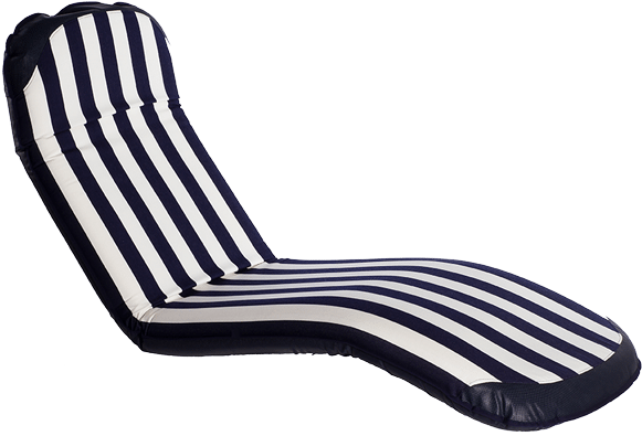 Classic Kingsize Blue-white Stripe - Chair (600x600), Png Download