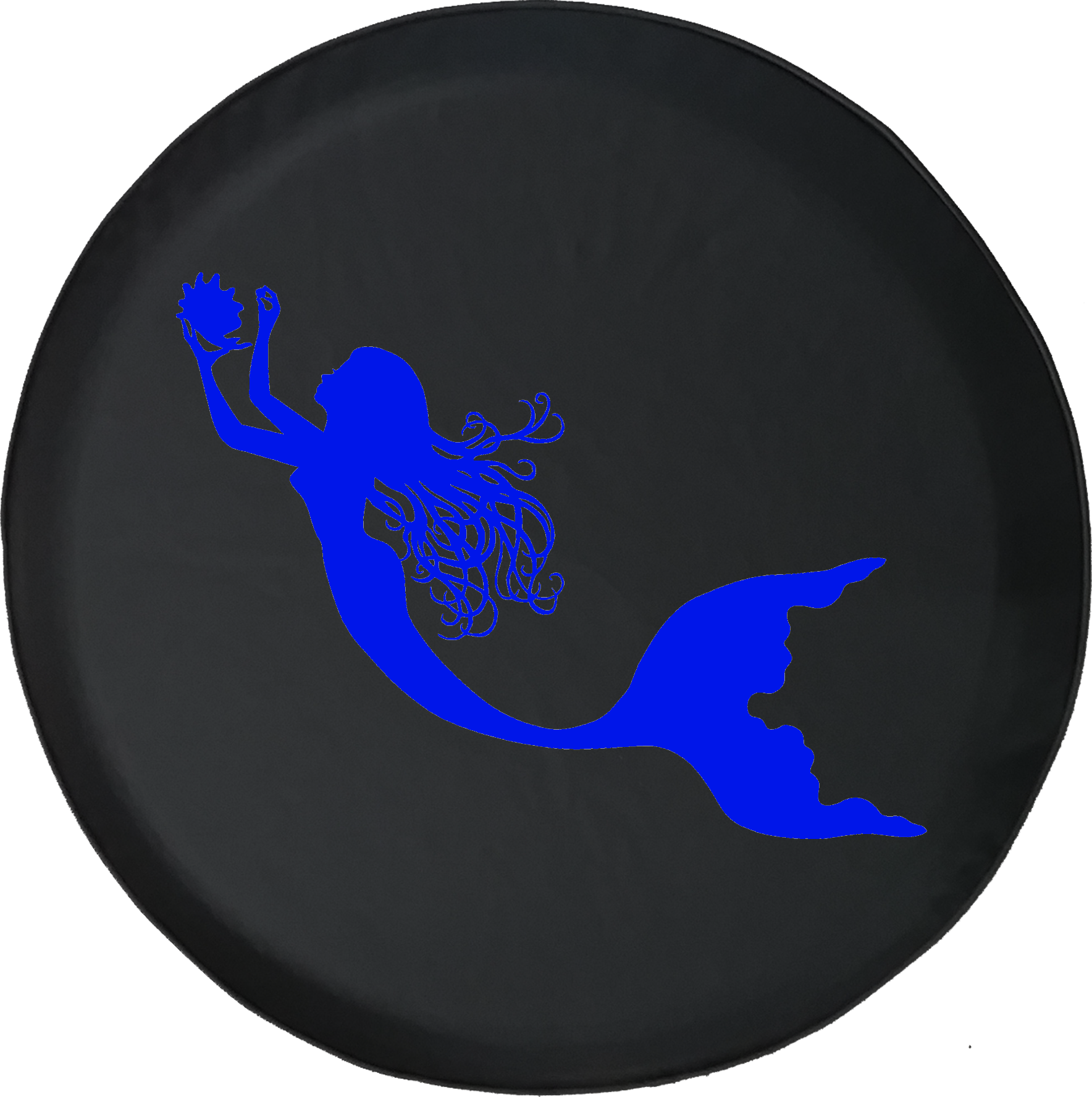 Jeep Wrangler Spare Tire Cover With Mermaid - Circle (1768x1777), Png Download