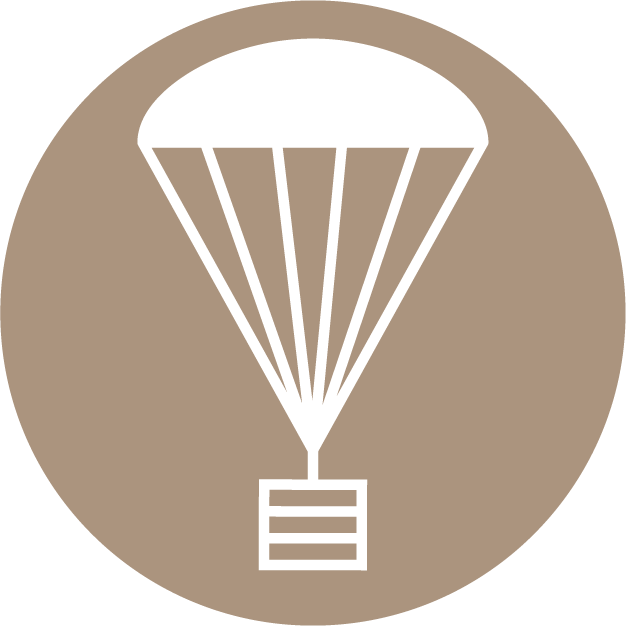 Icon Cargo Parachute - Emblem (626x626), Png Download