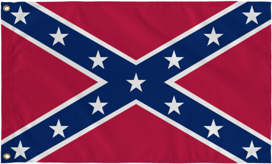Single Sided Print Flag Background, - Confederate Flag Vector (600x600), Png Download