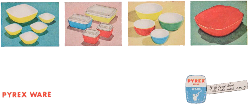 Vintage Glassware Refrigerator Dishes Pyrex Primary - Cake (1024x477), Png Download