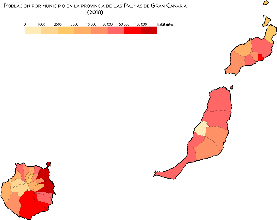 Las Palmas Poblacion 2018 - Provincia De Las Palmas (1000x819), Png Download