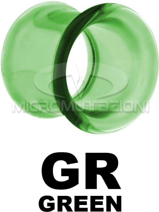 Pyrex Single Flared Eyelets Ear - Green Color (750x750), Png Download