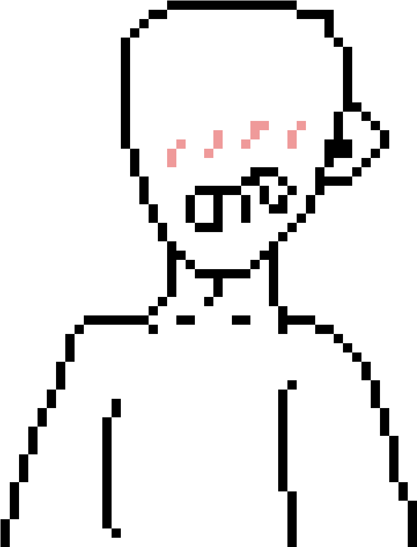 Blushing Base - 8 Bit Lenny Face (1152x1152), Png Download