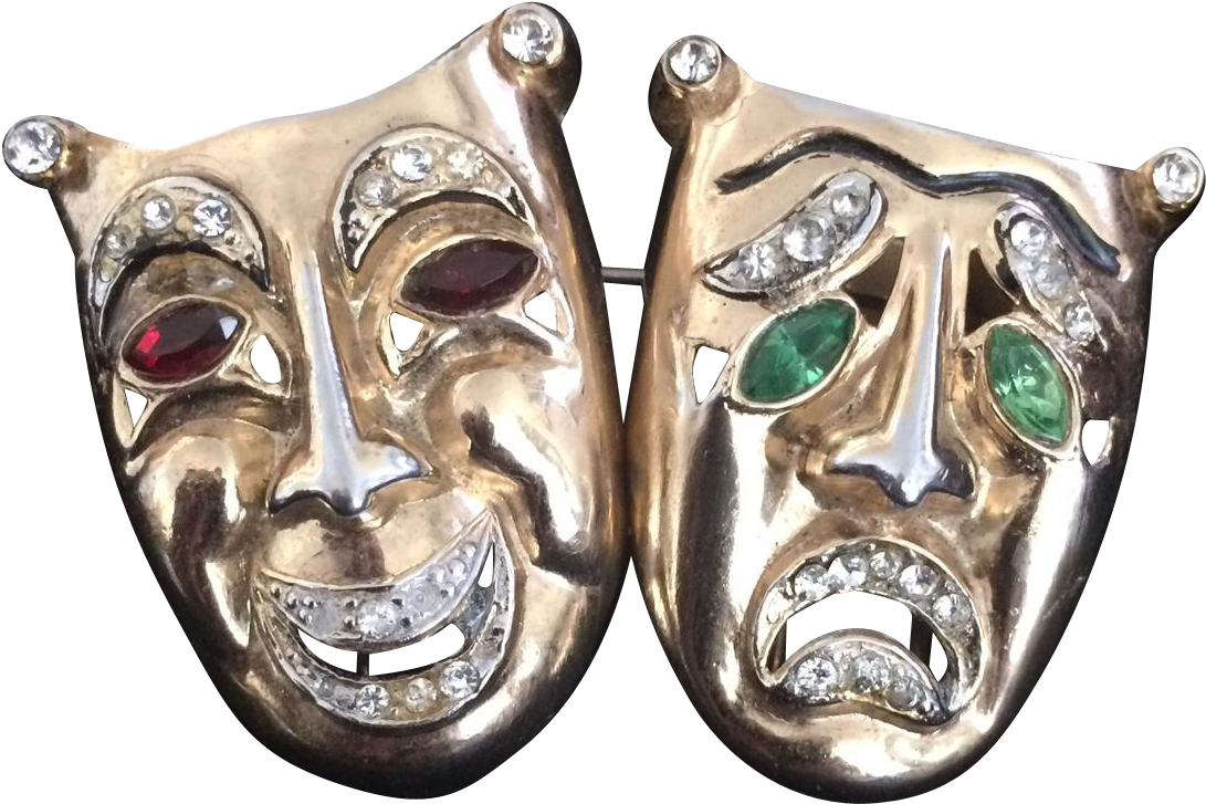 Coro Comedy And Tragedy Masks (1090x1090), Png Download
