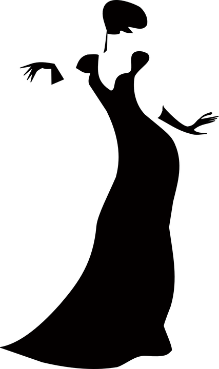 Image Result For Human Silhouettes - Lady Clip Art (427x720), Png Download