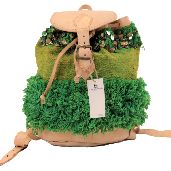 Green Handira Wedding Blanket Bohemian Bag Pack - Grass (600x600), Png Download