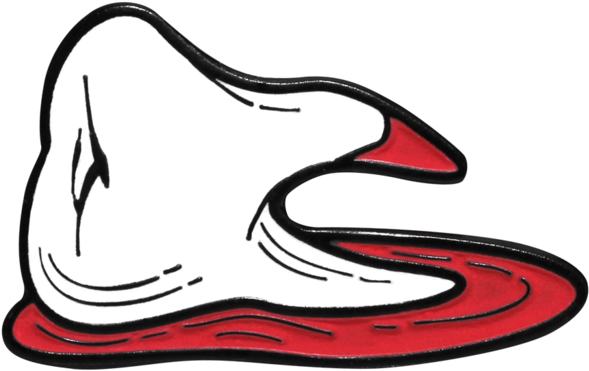 'bloody Tooth' Lapel From Hutchla - Bloody Tooth Png (1024x1024), Png Download