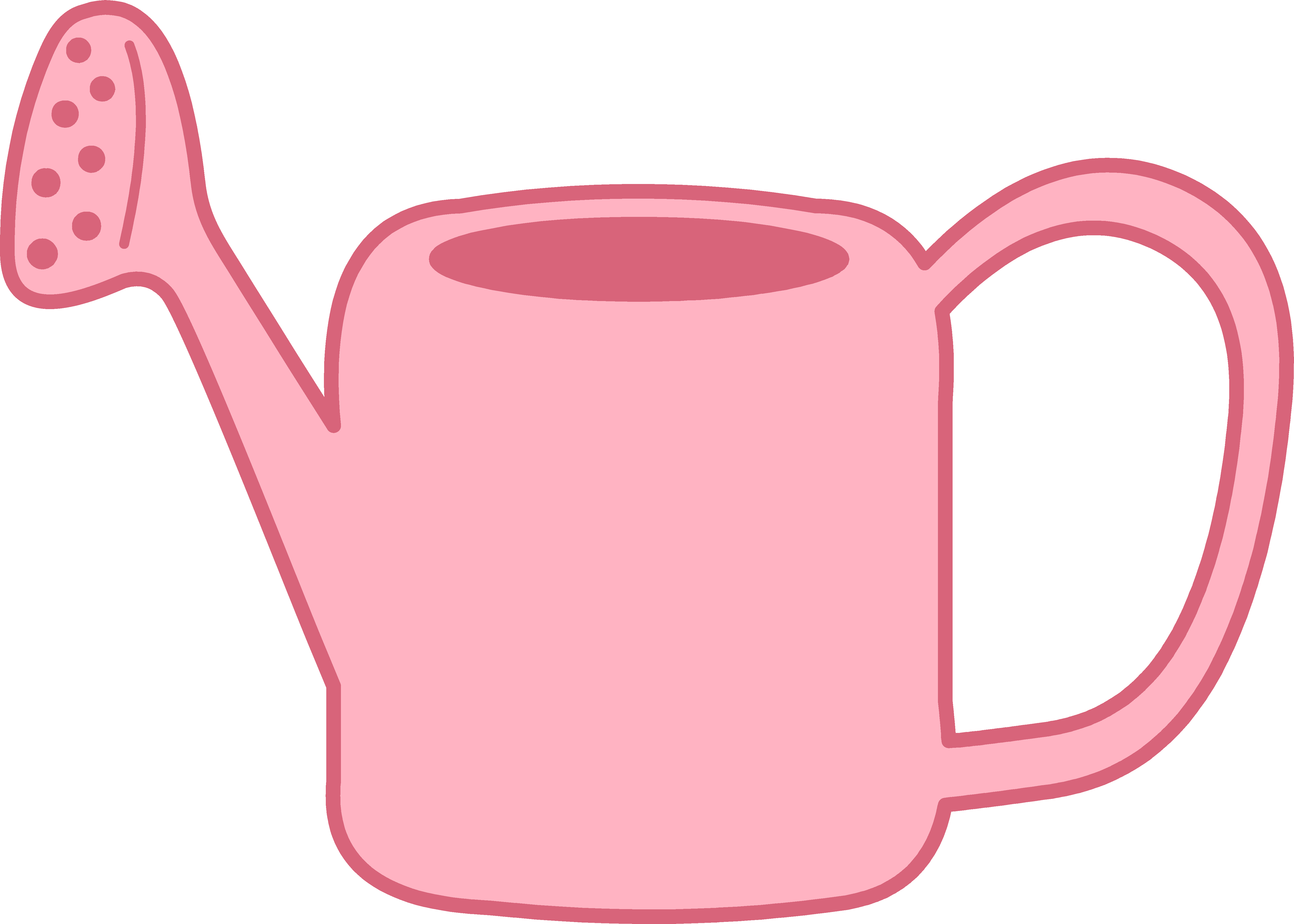 Graphic Free Download Pink Watering Can Clip Art - Cute Watering Can Cartoon (5473x3907), Png Download
