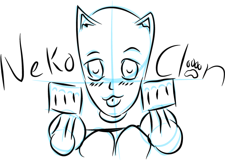 Neko Clan - Line Art (765x740), Png Download