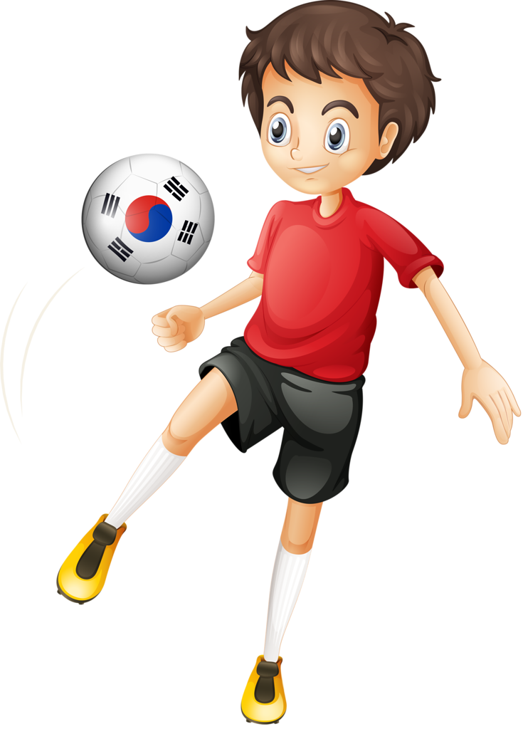 Picture Stock Karate Clipart Kick Like Girl - Cartoon Football Player Png (735x1024), Png Download