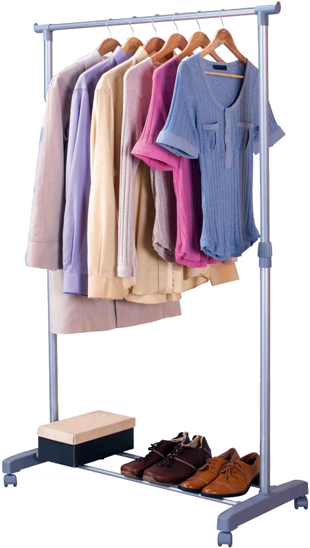 Leostar Cd-1221 Rolling Garment Rack - Closet (709x1063), Png Download