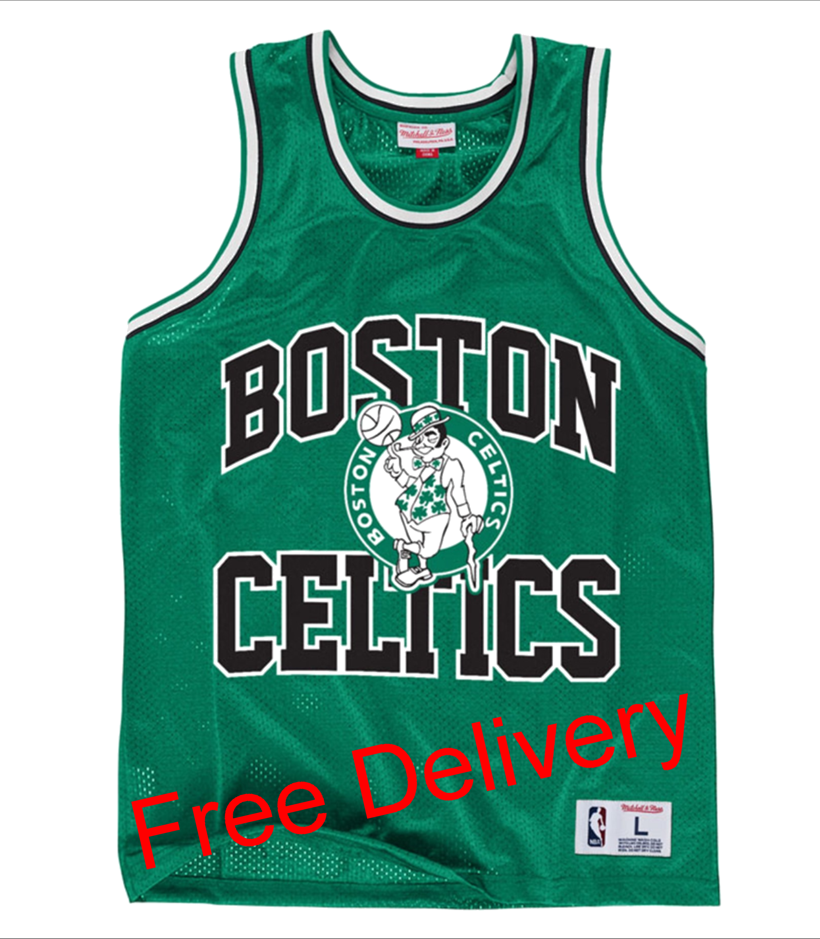 Boston Celtics Green Dropmesh Singlet - Boston Celtics (1595x1825), Png Download