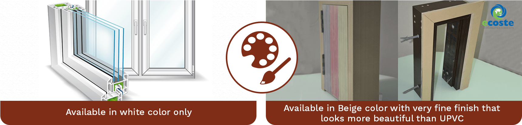 Wpc Solid Window Frame - Window (1900x433), Png Download