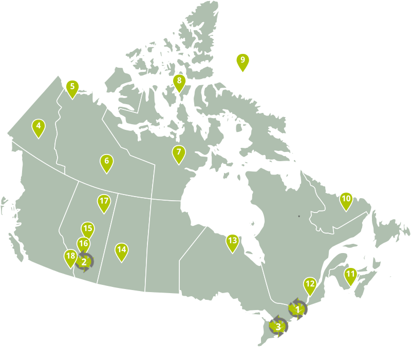 Sample Projects - Canada Official Language Map (800x676), Png Download