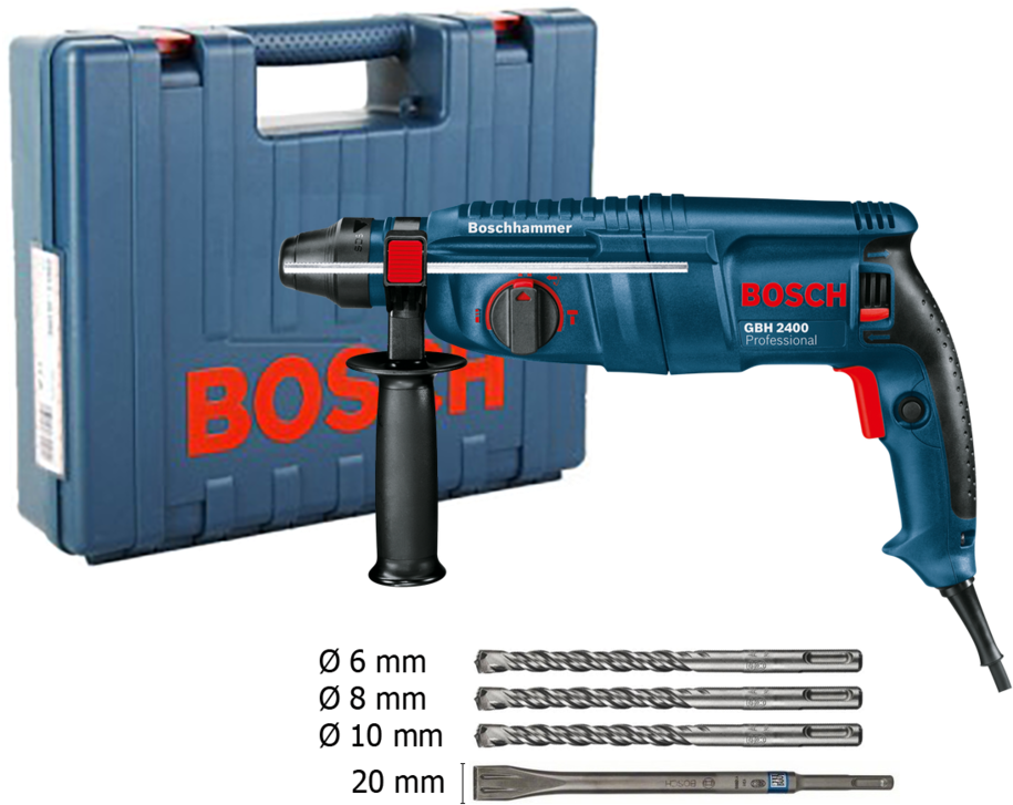 Martillo Perforador Bosch Sds-plus Gbh - Bosch Gbh 2400 Professional (1000x998), Png Download