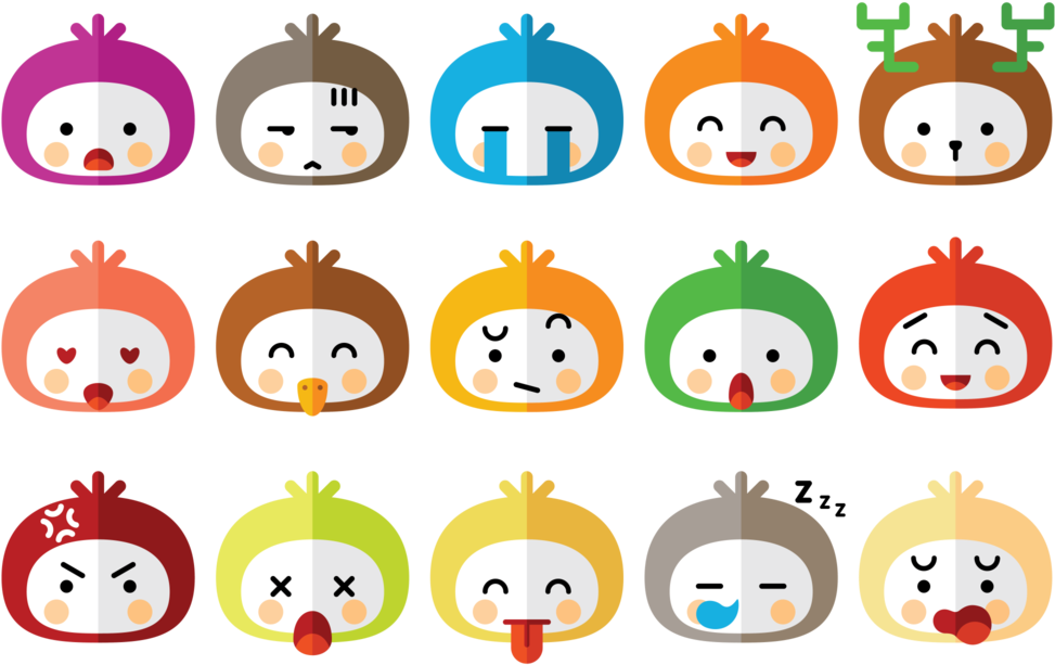 Cute Cartoon Faces (1136x936), Png Download
