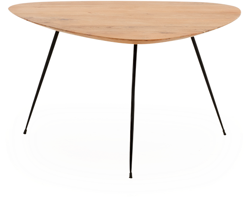 Image For Wood Coffee Table With Metal Legs From Brault - Coffee Table (519x804), Png Download