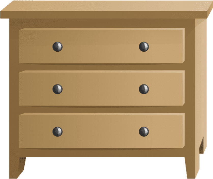 Free Png Download Wooden Commode Transparent Clipart - Transparent Dresser Clipart (850x713), Png Download