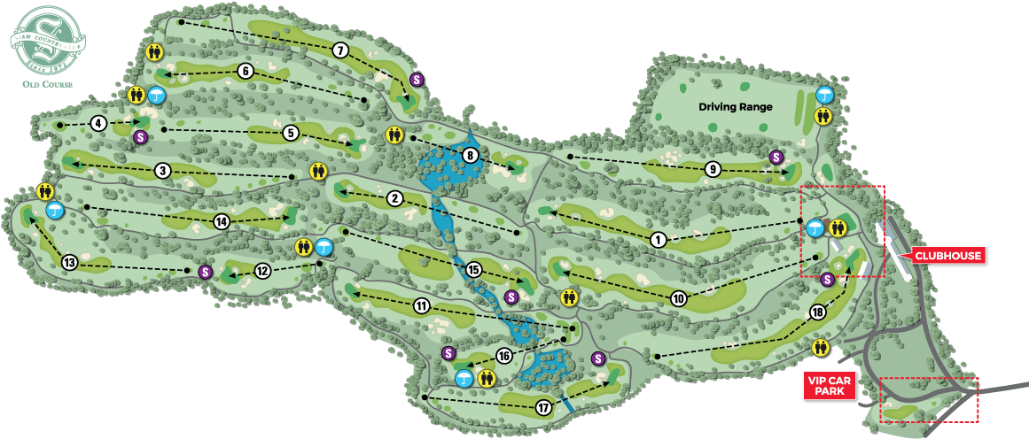 Honda Lpga Thailand 2018 Spectator Map - Map (1191x547), Png Download